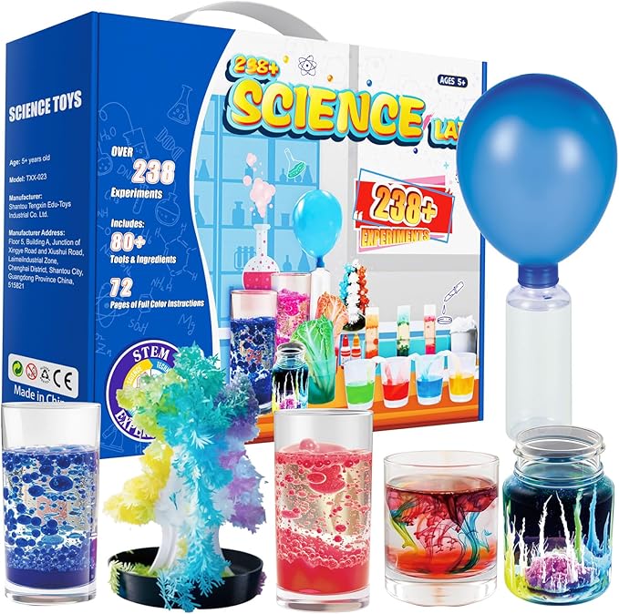 80pcs Over 238 Experiments Kids Science Lab Play Kit Ages 5 Up NEW