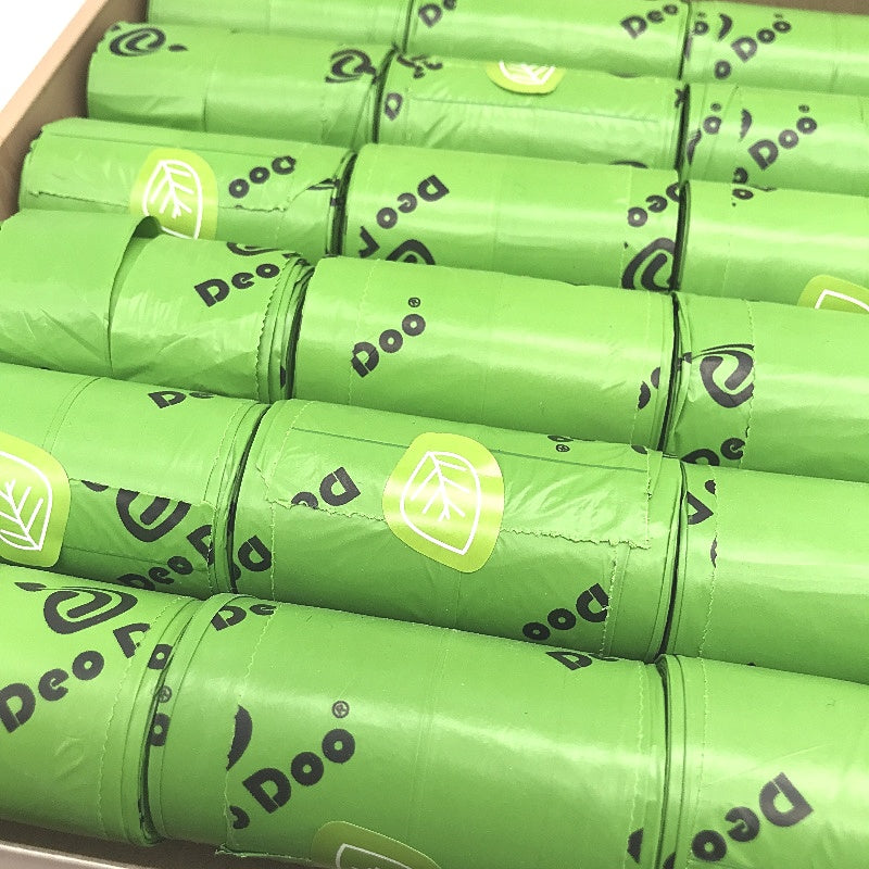 Deo Doo 270pcs 18 Rolls Eco Friendly Sakura Scented Dog Poo Bags with Handle NEW