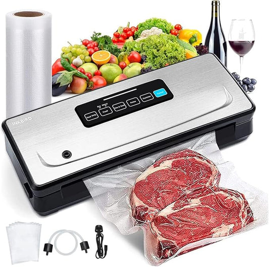Inkbird INK-VS02 Compact Automatic Food Vacuum Sealer up to 11.8 Inch Bags NEW
