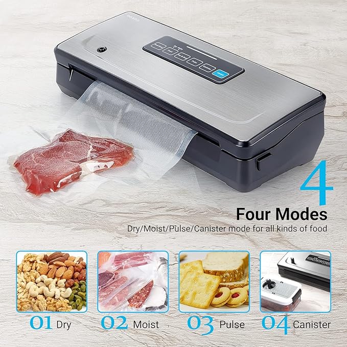 Inkbird INK-VS02 Compact Automatic Food Vacuum Sealer up to 11.8 Inch Bags NEW
