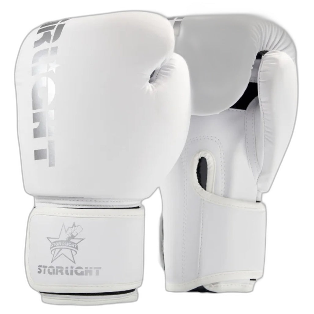 Starlight Boxing Muay Thai White Training Gloves Unisex Size 16oz NEW