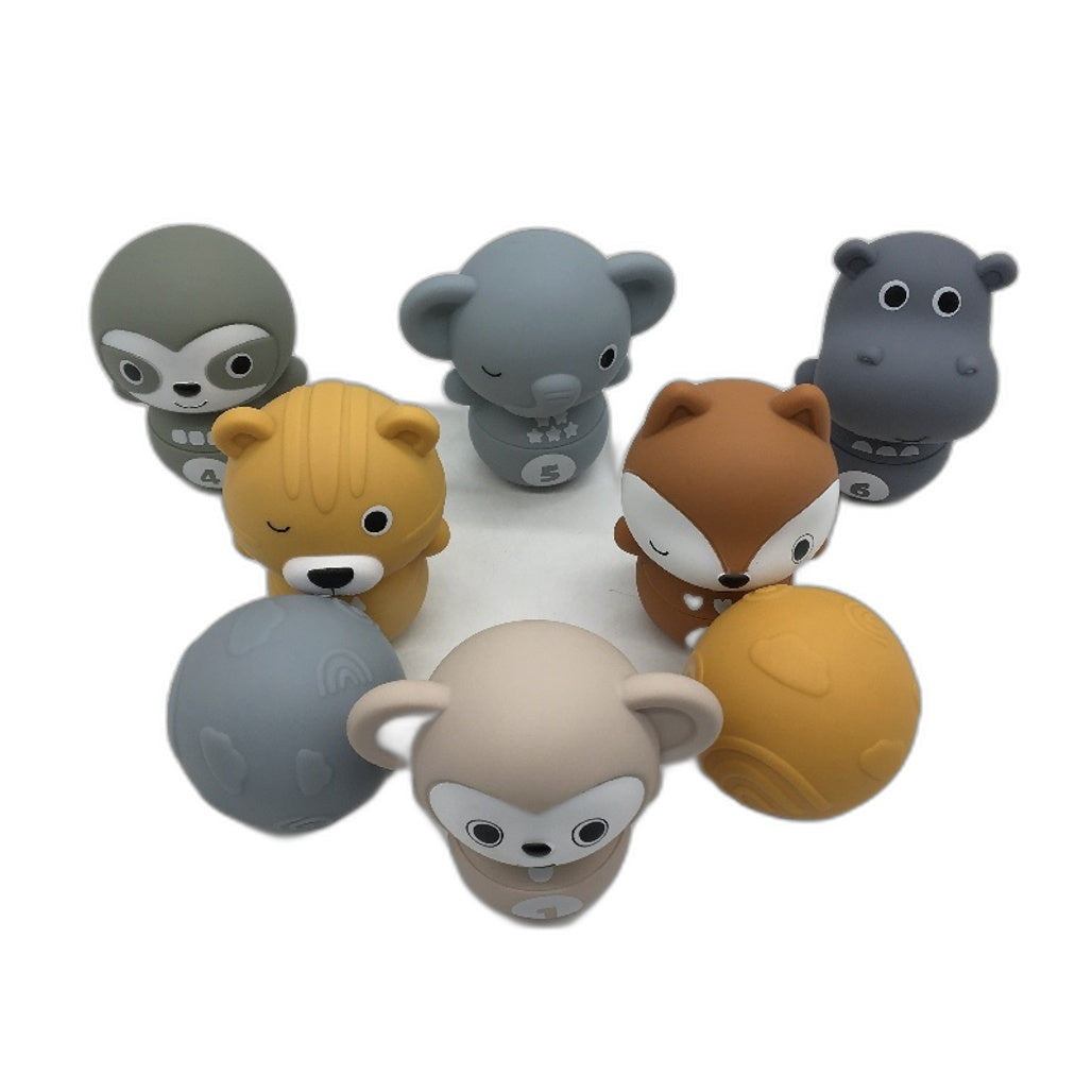 Bowl-A-Rama Zoo Animal Rollers Bowling Game Set Ages 6 Months Plus NEW