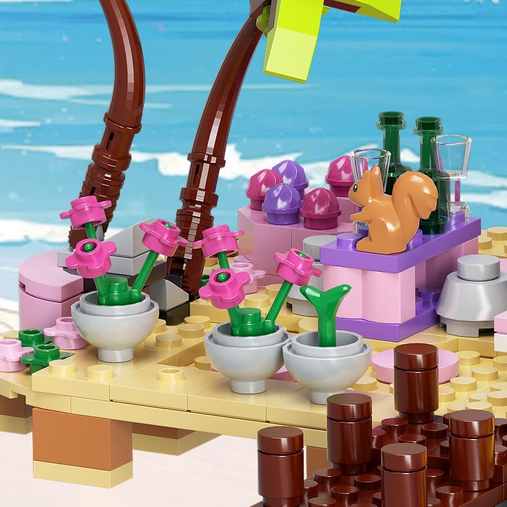 MindBox K291 1020pcs Seaside Beach House Villa Mini Building Block Set NEW