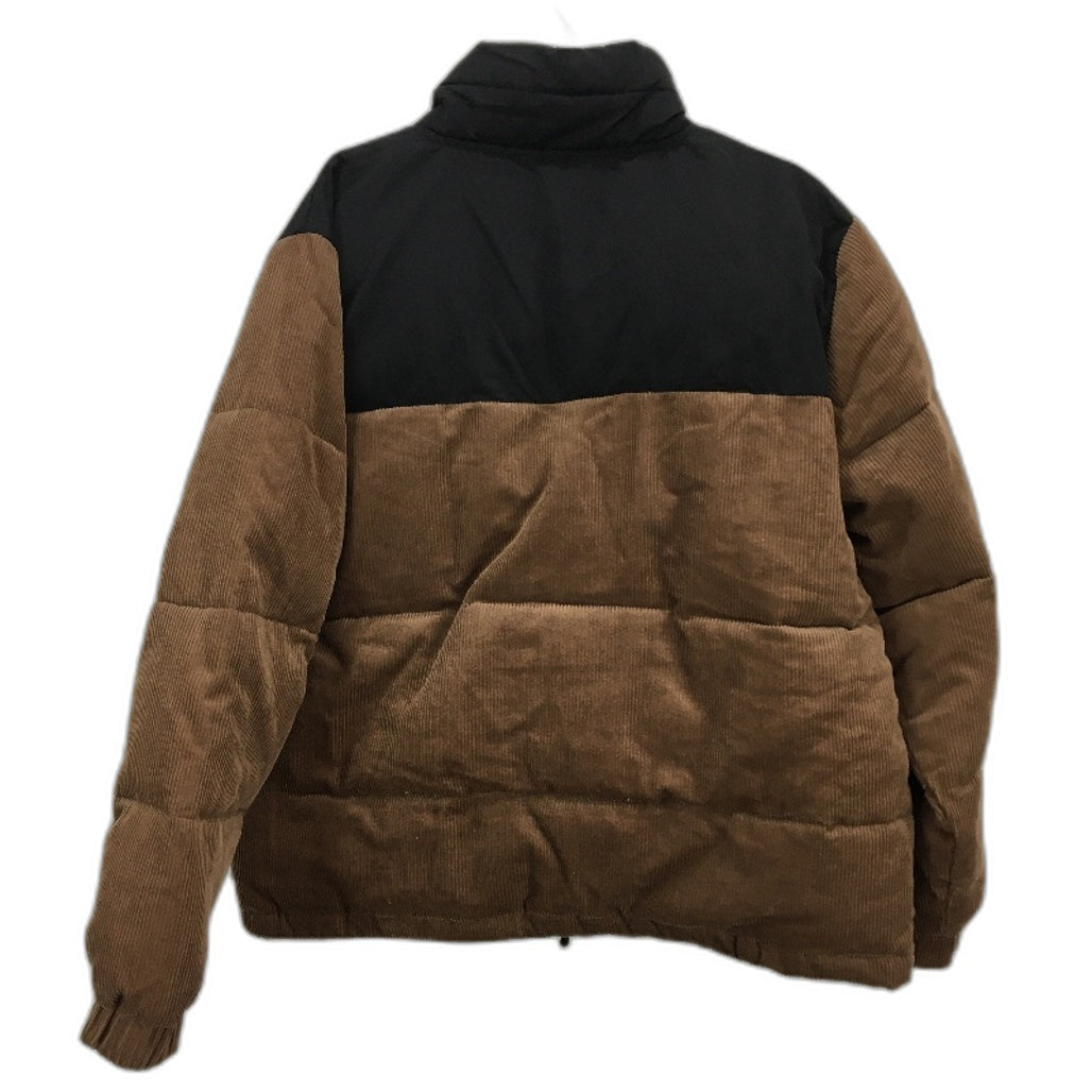 Spencer Project Corduroy Brown Panel Cord Puffer Jacket Mens Size Medium NEW