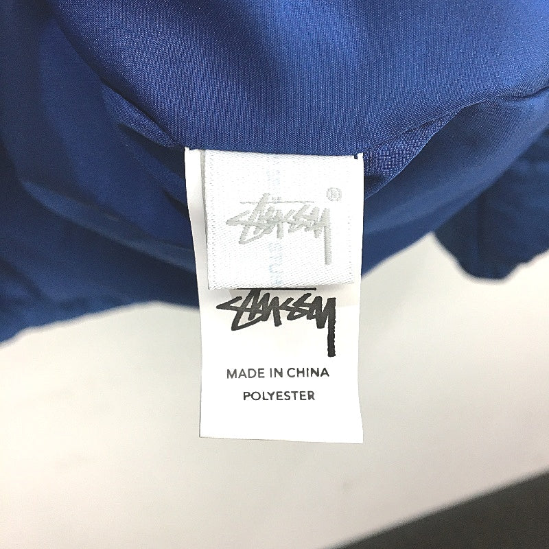 Stussy Aurora Blue Quilted Stand Up Collar Puffer Jacket Mens Size Large NEW