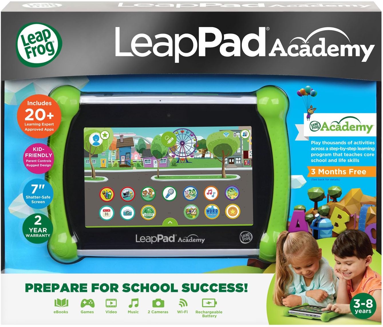 Leapfrog Leappad Academy Education Smart Tablet in Green US PLUG NEW