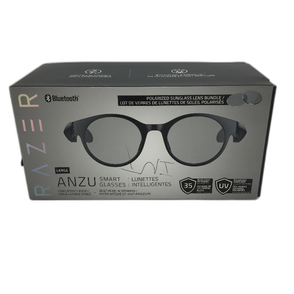 Razer Anzu Blue Light FIltering Mic & Audio Round Smart Glasses Size Large NEW