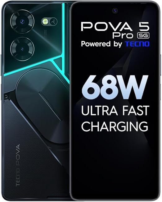 Tecno Mobile POVA 5 Pro 5G 256gb 8gb Dark Illusion Blue Smartphone EUR Ver. DEMO