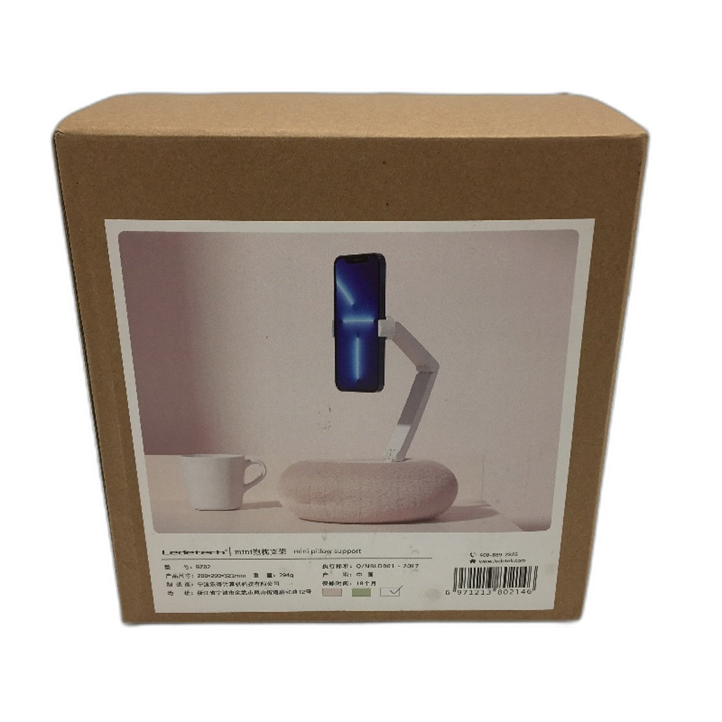Ledetech White Mini Pillow 360 Rotating Stand Tablet Phone Holder for Bed NEW