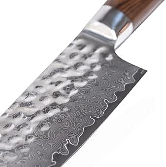 Souped Up Recipes 3 Piece VG-10 Damascus Steel Silver Kitchen Knife Set NEW