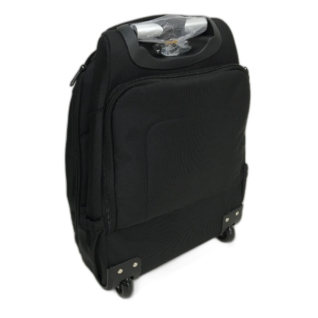 LUYISABER Black Carry On Travel Bag On Wheels Backpack Telescopic Handle NEW