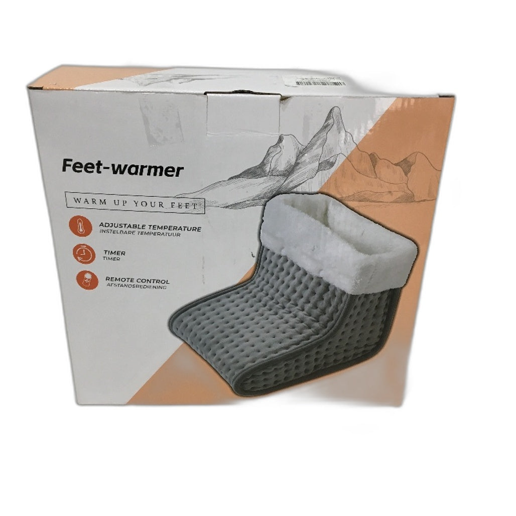 JiaoZoum Grey 4 Timer Setting Washable Liner Electric Heated Foot Warmer NEW