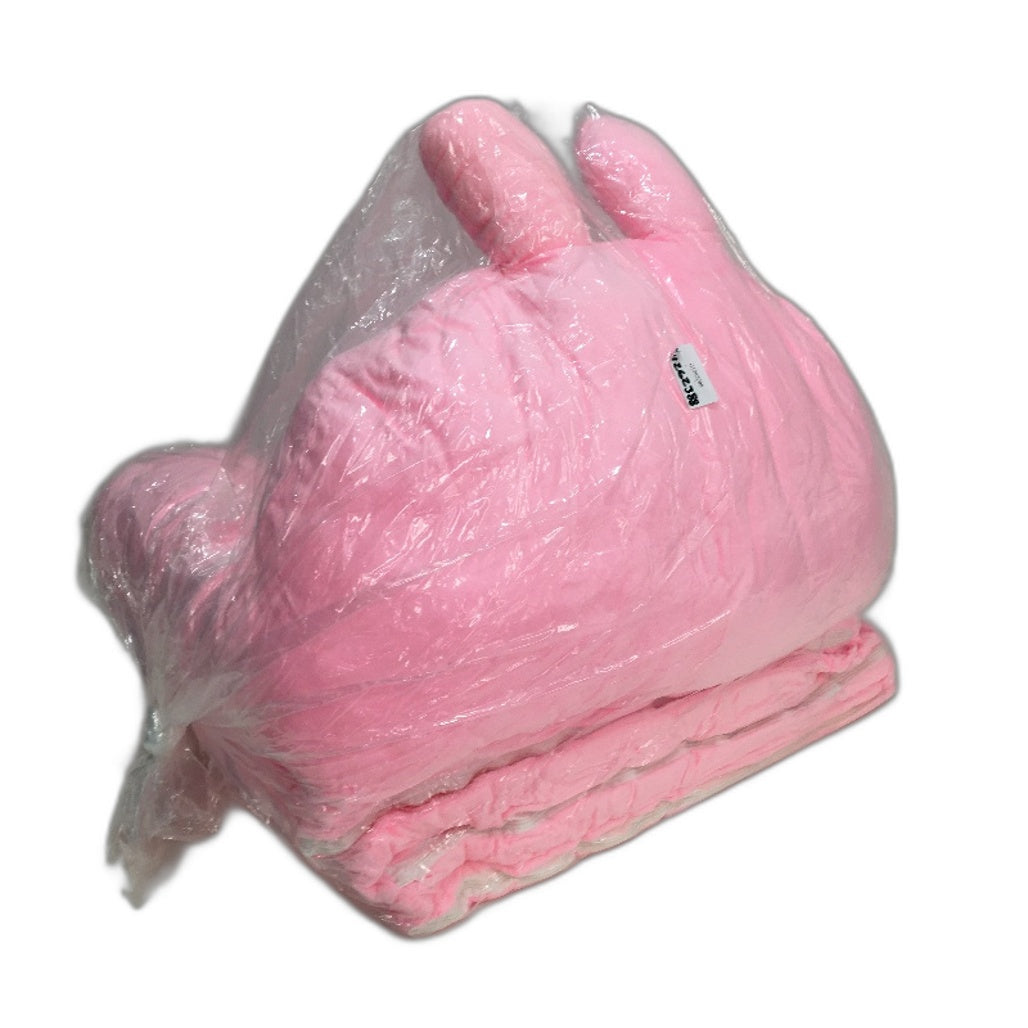 Pink Rabbit 2 in 1 Foldable Soft & Plush Children Couch Flip Open Sofa Bed NEW
