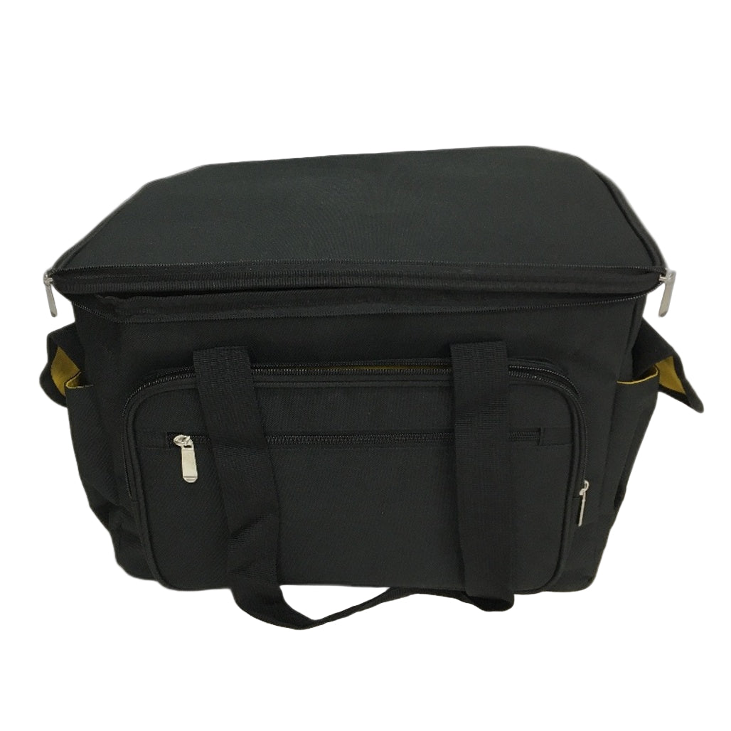 Black Large Electrical Cable File Bag With 6 Dividers, Labels & Cable Ties NEW