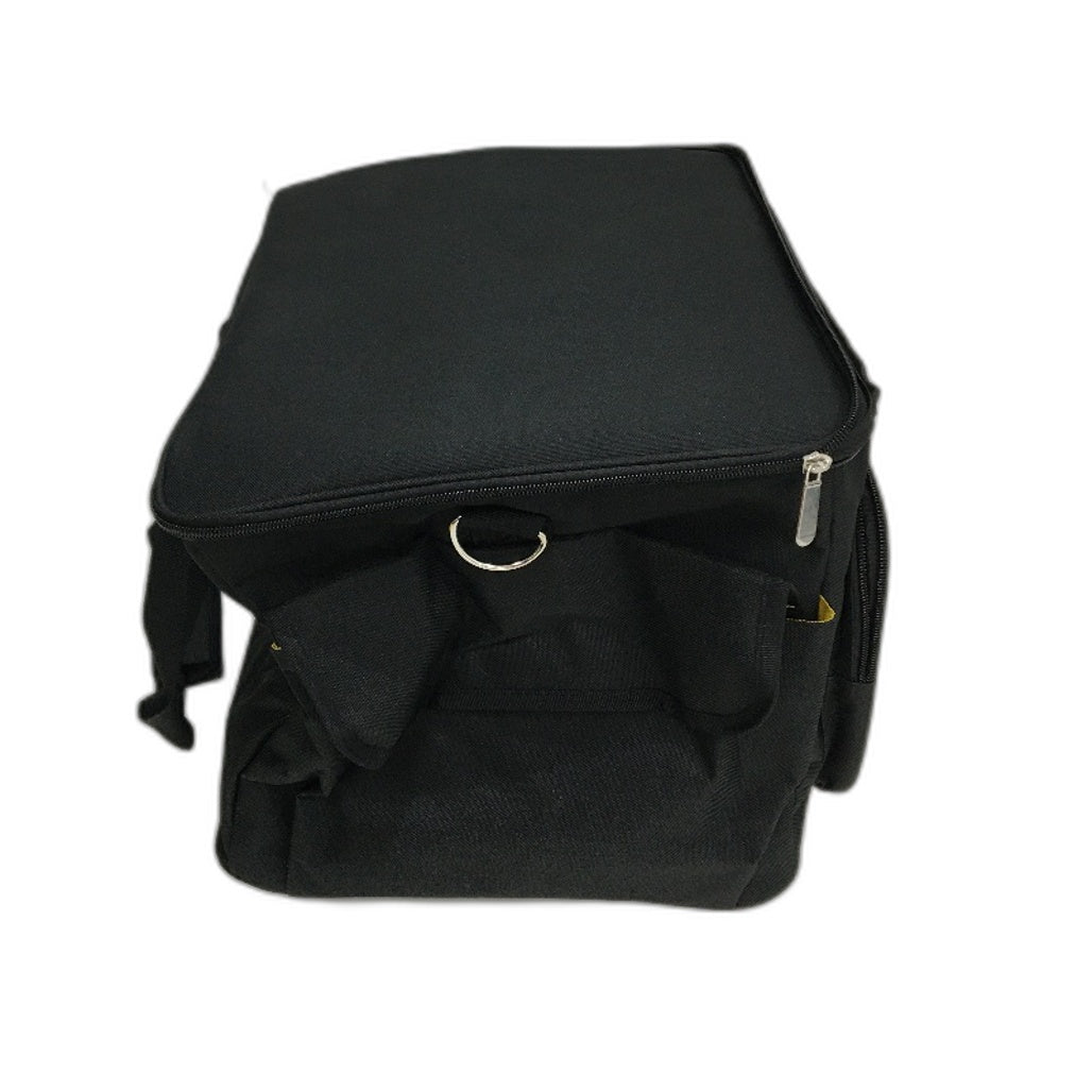 Black Large Electrical Cable File Bag With 6 Dividers, Labels & Cable Ties NEW