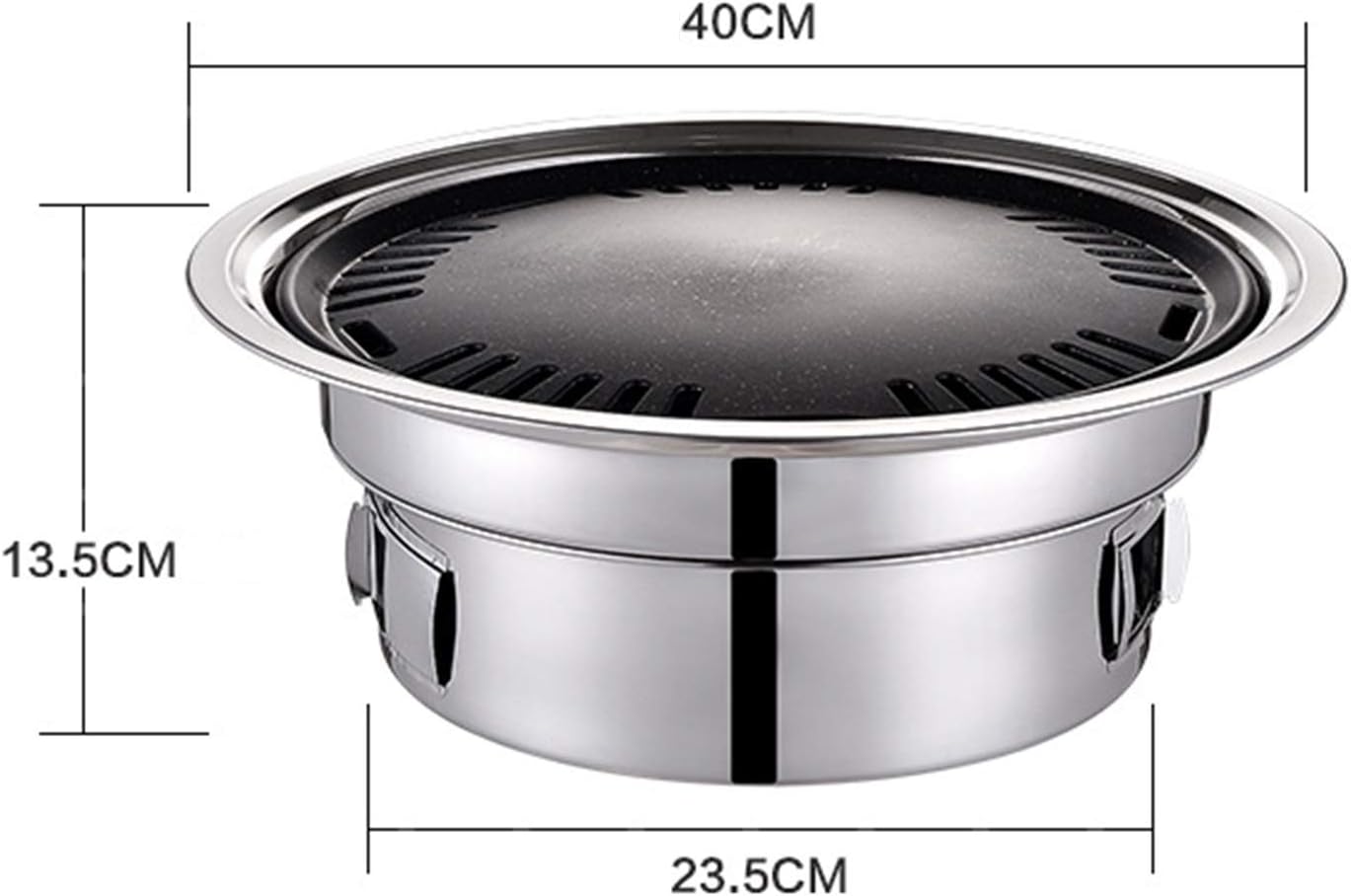 Korean BBQ Stainless Steel Multifunctional Charcoal Barbecue Grill 16" NEW