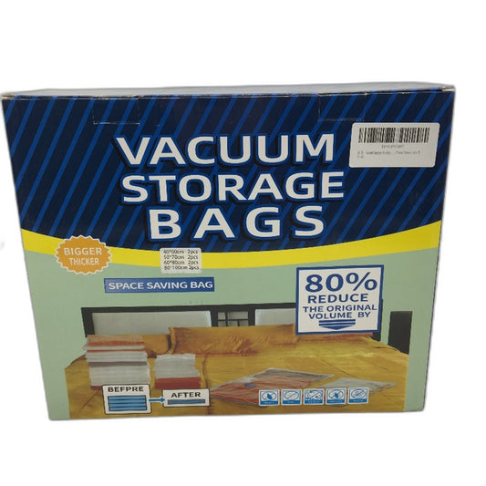Space Saving Vacuum Storage Bags With Electric Pump 8 Piece Mixed Size Combo NEW