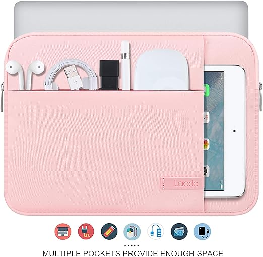 Lacdo 15.6 Inch Universal Laptop Sleeve Bag Protective Notebook Case Pink NEW