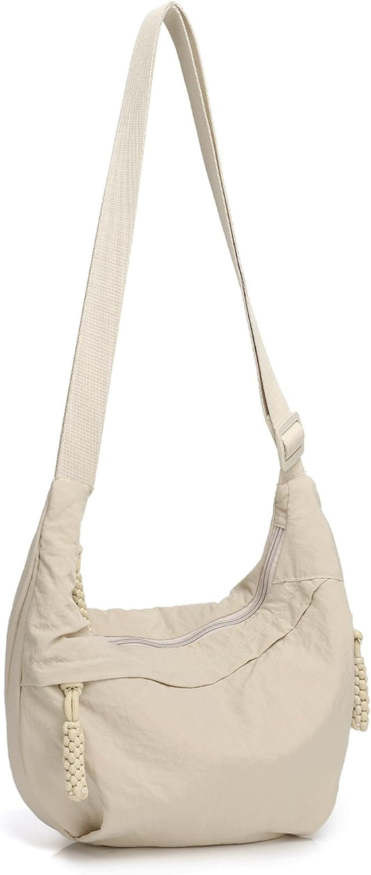 Lightweight Nylon Crossbody Crescent Half Moon Bag Large Capacity Waterproof NEW