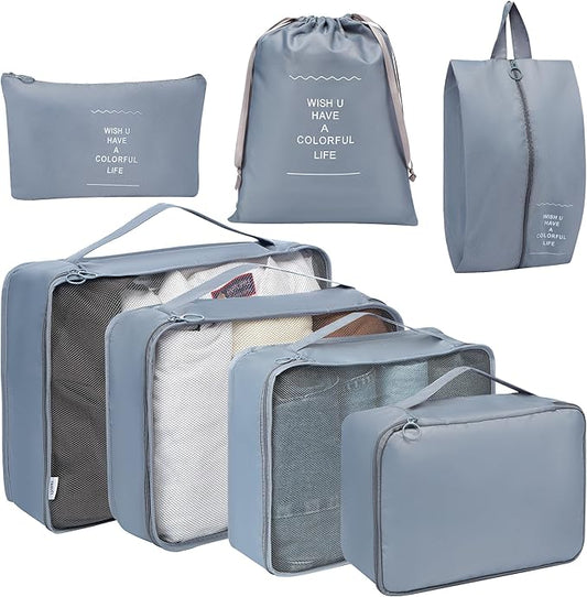 Toplive Packing Cubes 7 Pack Suitcase Organizer Storage Bags Travel Essentials