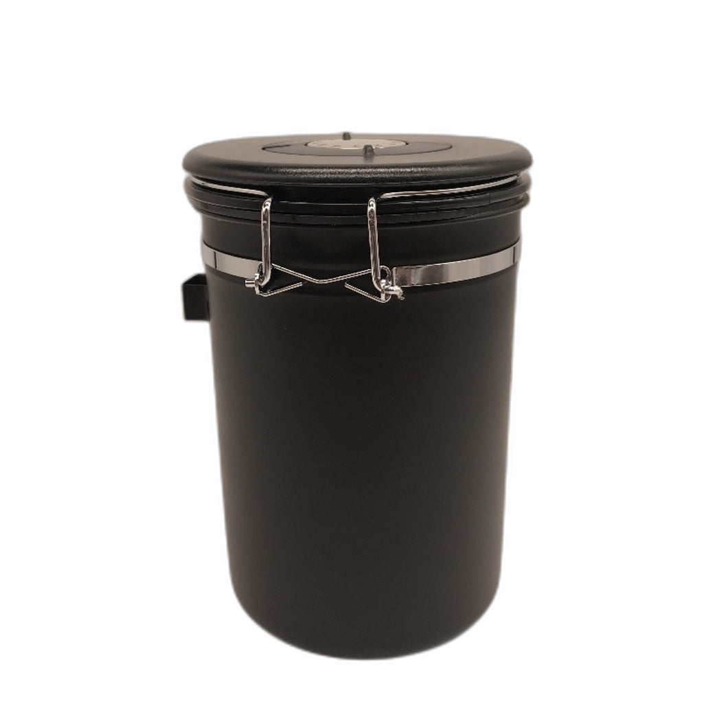 Stainless Steel 1.8L Airtight Coffee Canister Jar Measuring Spoon Date Tracker