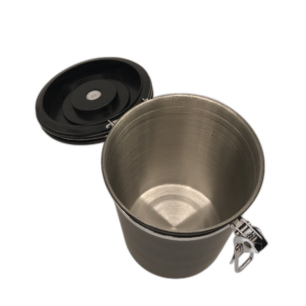 Stainless Steel 1.8L Airtight Coffee Canister Jar Measuring Spoon Date Tracker