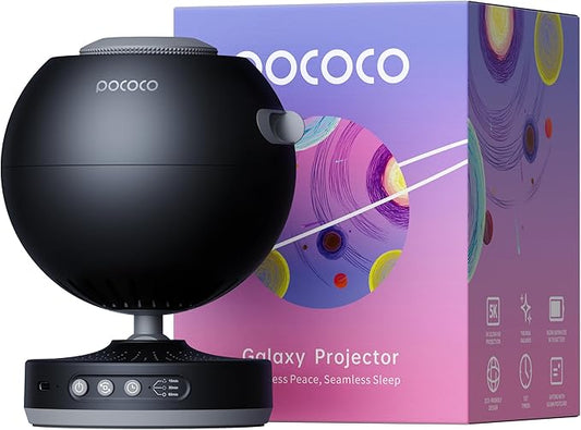 POCOCO Galaxy Star Projector With Replaceable Optical Film Discs Night Light