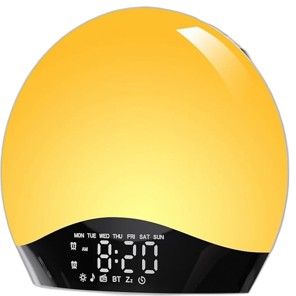 Wake Up Light Sunrise Alarm Clock With Bluetooth Speaker Sound Machine FM Radio
