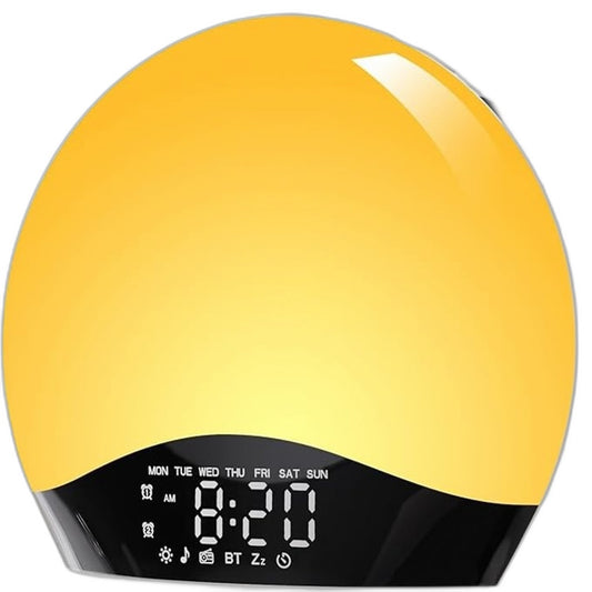 Wake Up Light Sunrise Alarm Clock With Bluetooth Speaker Sound Machine FM Radio