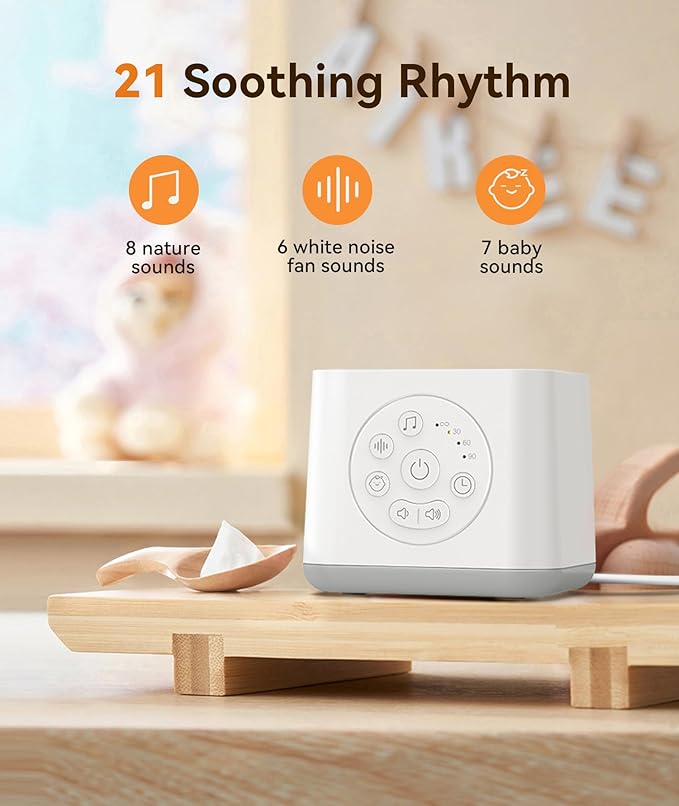 Dreamegg White Noise Sleep Sound Machine Natural Soothing Lullabies With Timer