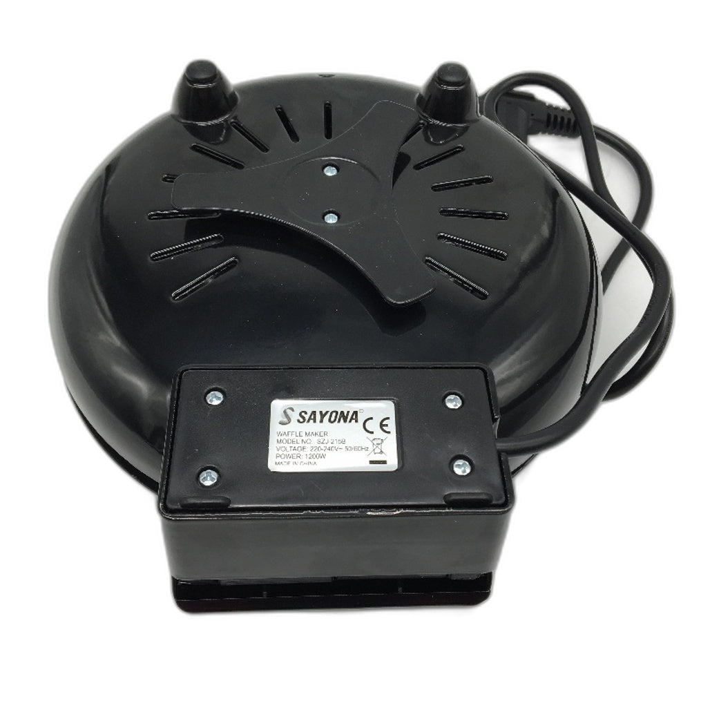 Sayona SZJ-215B 1200W 220-240V 50-60Hz Non Stick Electric Waffle Maker NEW
