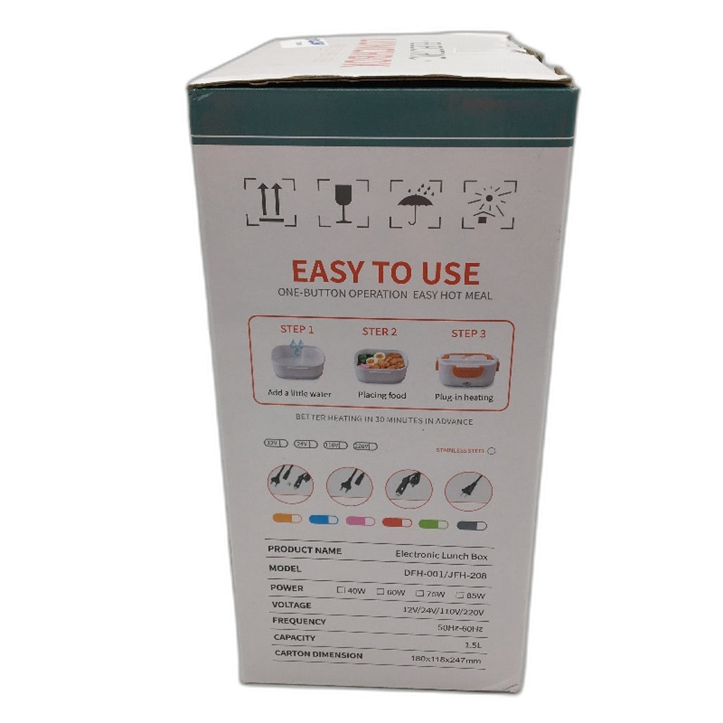 1.5L Electric Bentou Lunchbox with Insulated Carrybag in Grey Green NEW