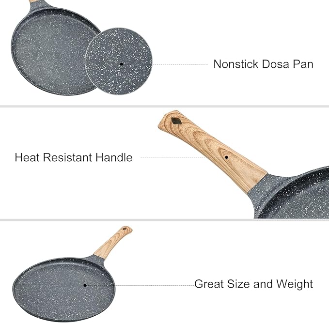 28cm Non Stick Crepe Griddle Aluminum Pan with Wooden Spreader DEMO