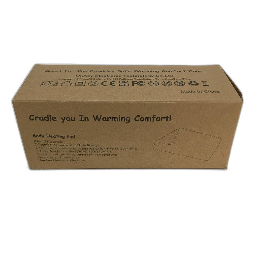 Soft Fleece 5 Heat Setting Light Grey Body Heating Pad 60x30cm NEW