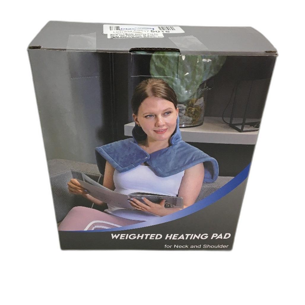 Blue Soft Fleece Weighted Heating Pad for Neck and Shoulder 42x58cm NEW