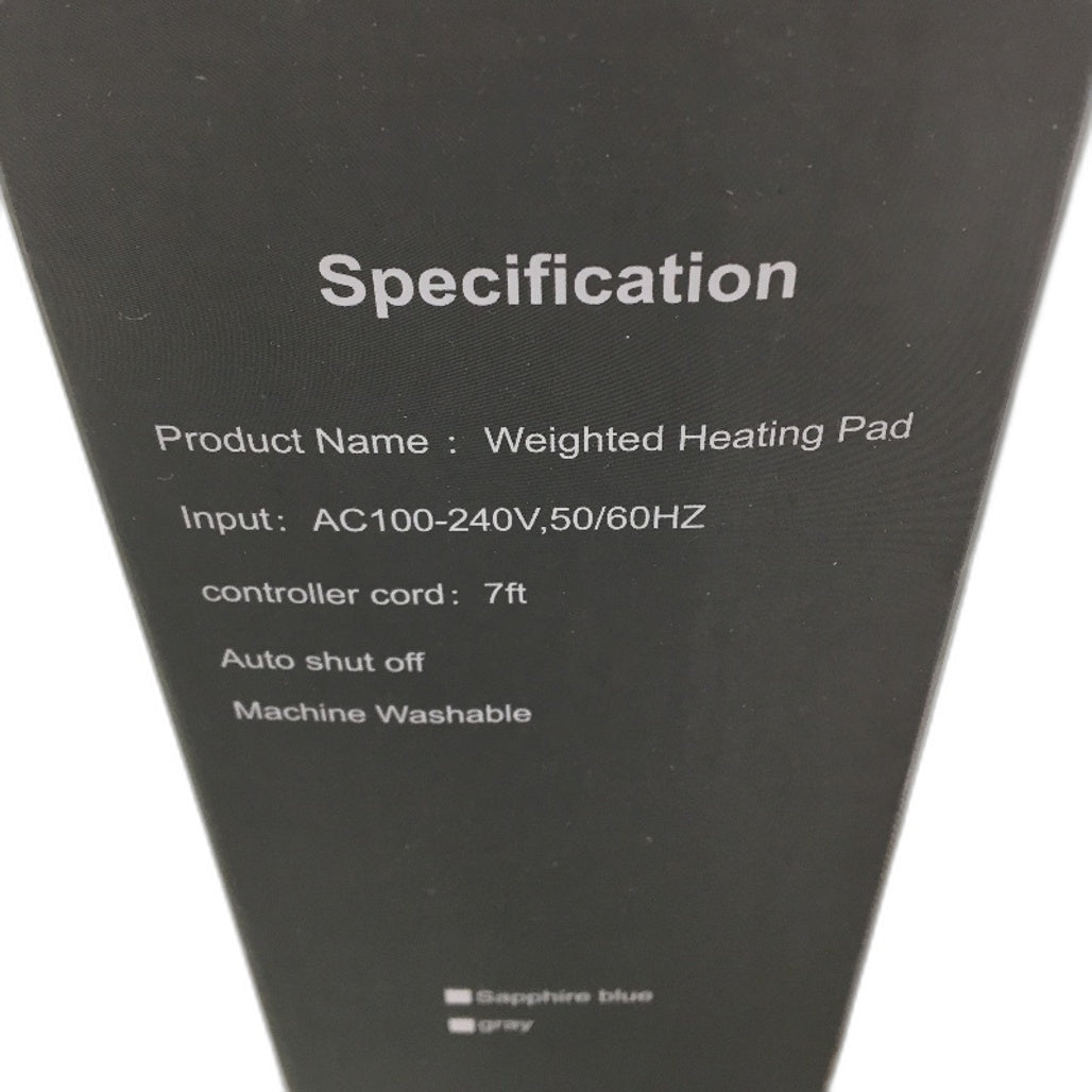 Blue Soft Fleece Weighted Heating Pad for Neck and Shoulder 42x58cm NEW