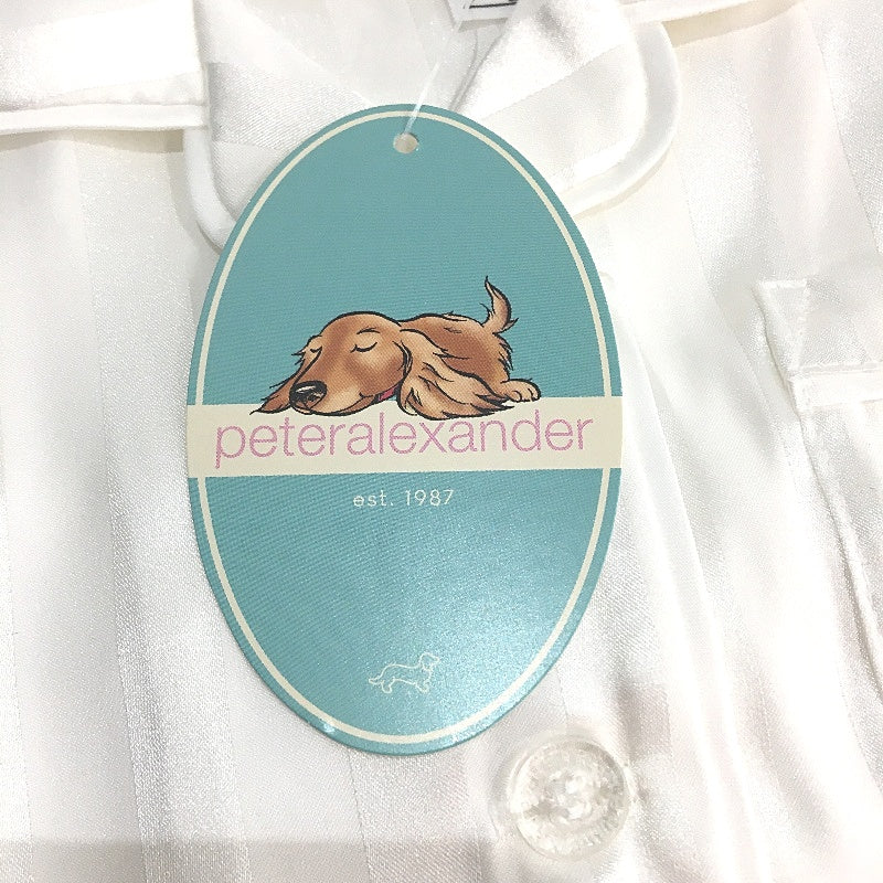 Peter Alexander Classic White Satin Shortie Pyjama Set Baby Sz 00-03 Months NEW