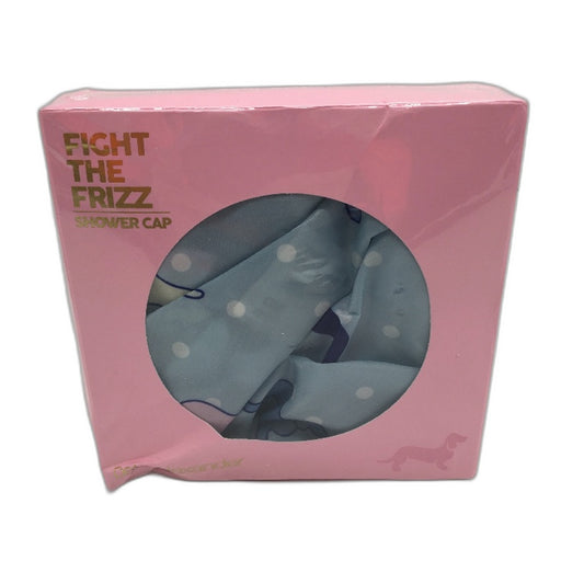 Peter Alexander Fight the Frizz Blue Penny Pattern Shower Cap One Size NEW