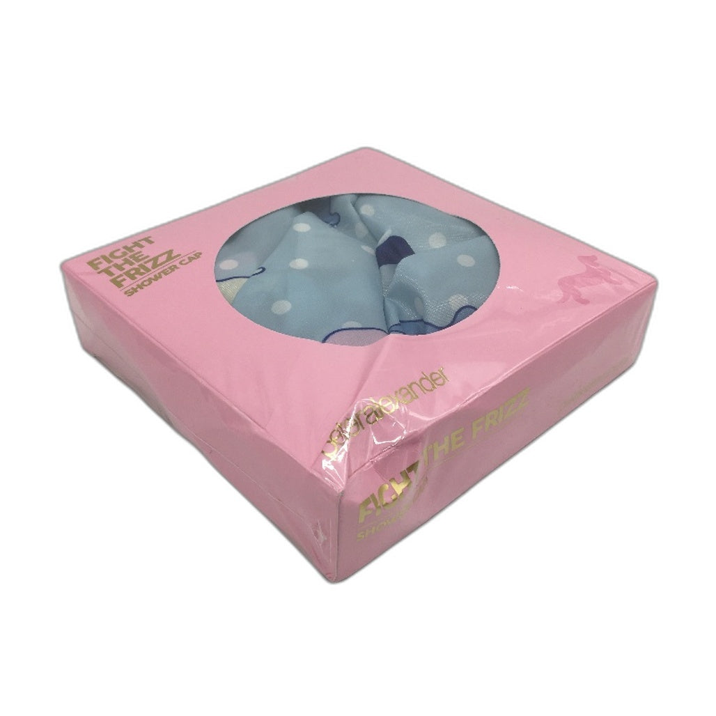 Peter Alexander Fight the Frizz Blue Penny Pattern Shower Cap One Size NEW