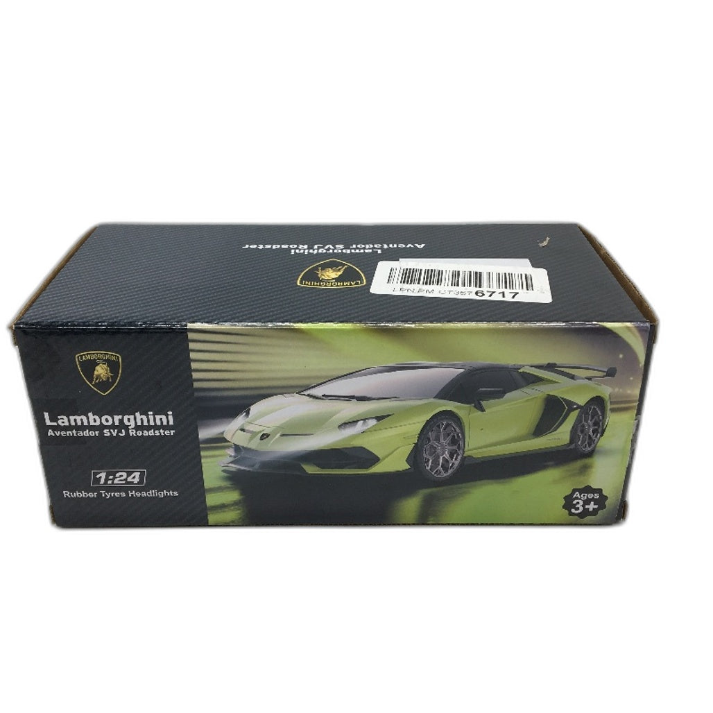 AeroQuest Lamborghini Aventador SVJ Roadster 1:24 RC Car in Lime Green NEW