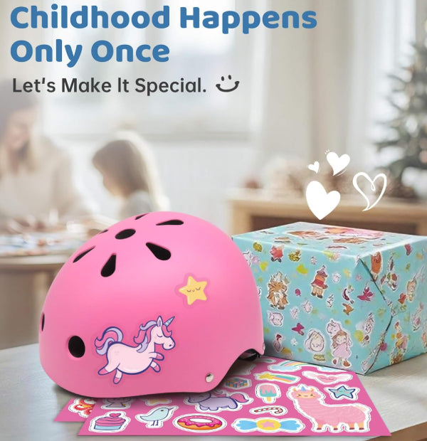 Simply Kids Pink Bike Helmet With DIY Decoration Stickers Kids Size Small