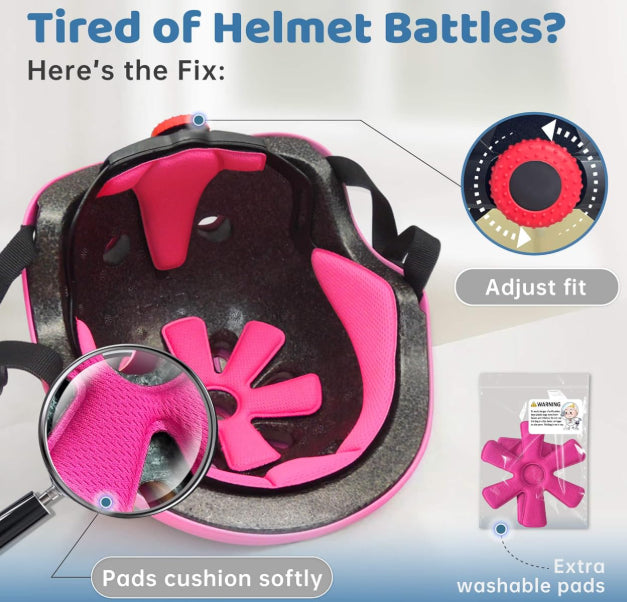 Simply Kids Pink Bike Helmet With DIY Decoration Stickers Kids Size Small