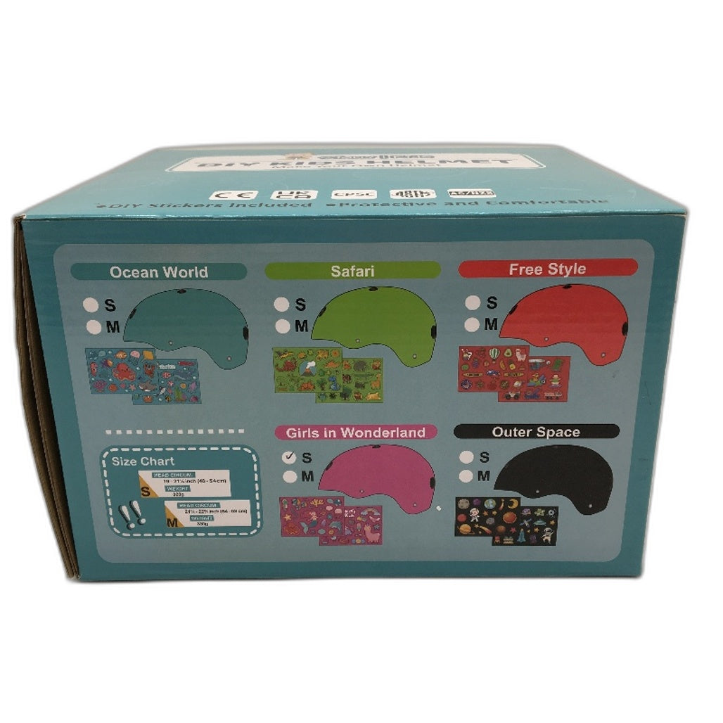 Simply Kids Pink Bike Helmet With DIY Decoration Stickers Kids Size Small