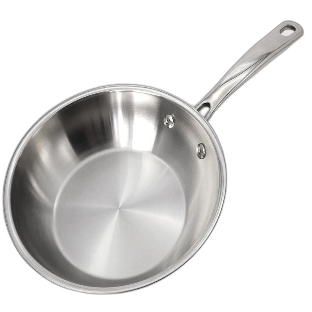 Homichef Nickel Free Stainless Steel Navy & Silver 24cm Frying Pan Non-Stick