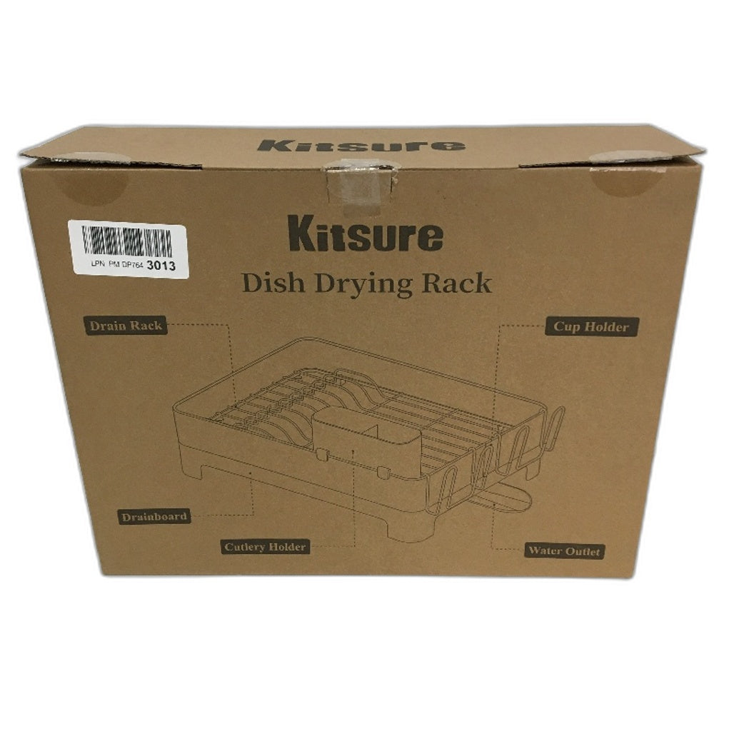 Kitsure Dish Drying Rack Kitchen Counter Stainless Steel Dish Drainer Oganiser