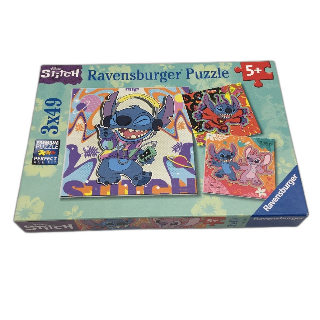 Ravensburger 3x 49 Piece Disney Stitch Themed Puzzles Game