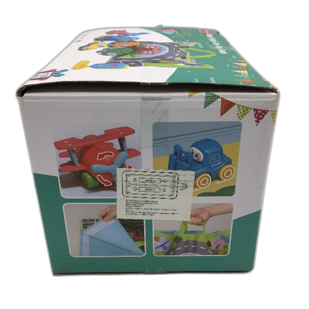 Alasou 7 Piece Baby Cartoon Car Toys With Playmat/Storage Bag