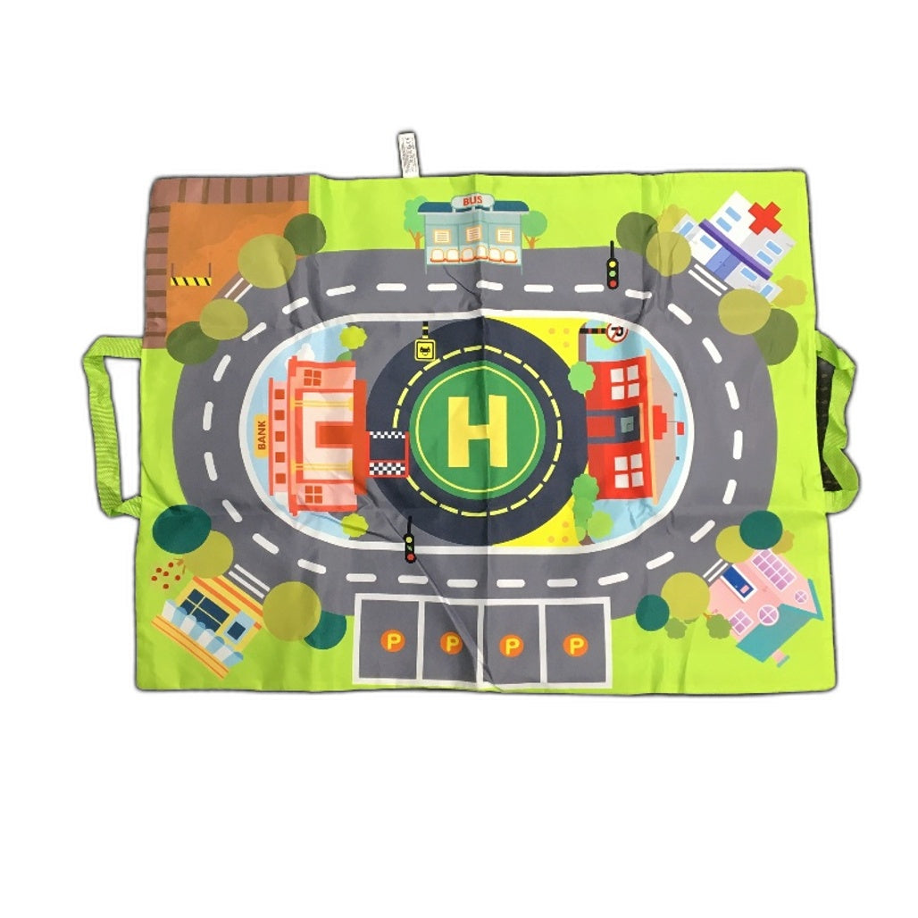 Alasou 7 Piece Baby Cartoon Car Toys With Playmat/Storage Bag