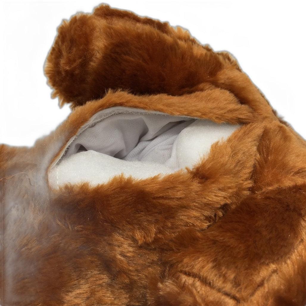 Vocheer Puppy Heartbeat Plush Toy Dog Anxiety Relief Brown Teddy Heat Pack