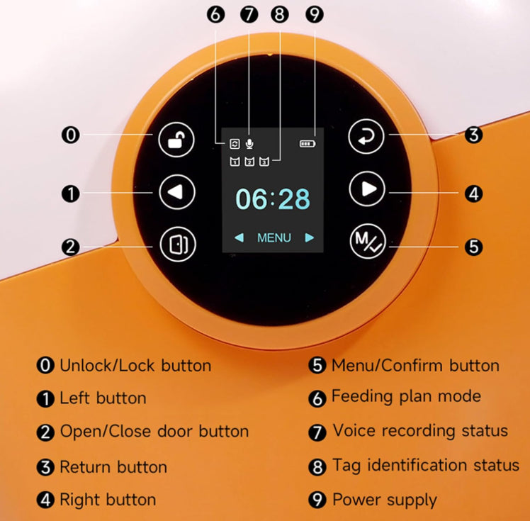 AUTENS RFID Automatic Cat & Pet Feeder For Separate Dietary Needs